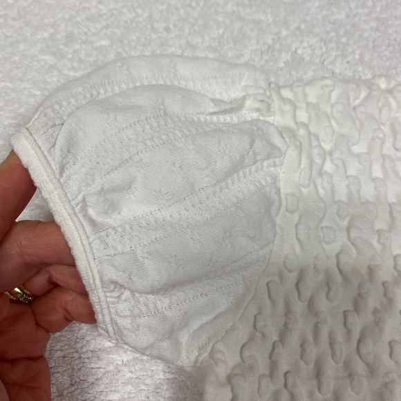 Vintage espirit White Baby bubble summer Romper with Textured Bodice 24m - Picture 8 of 9